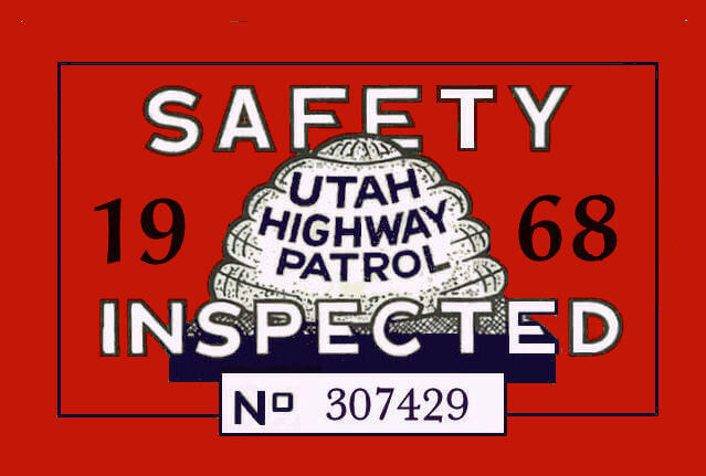 (image for) 1968 Utah inspection sticker